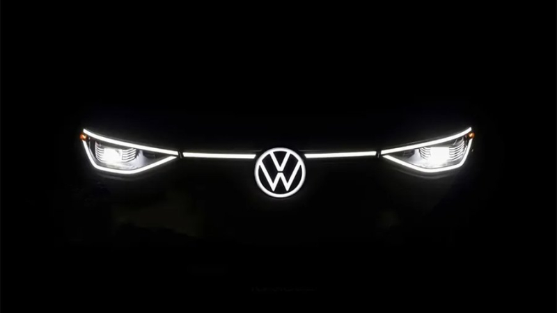 Volkswagen показал тизер удлиненного электровэна ID.Buzz LWB
