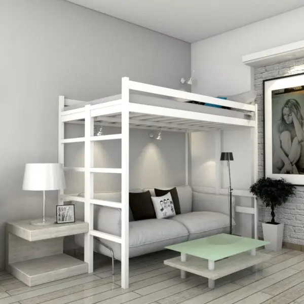 Кровать-чердак в стиле лофт: функциональность и дизайн