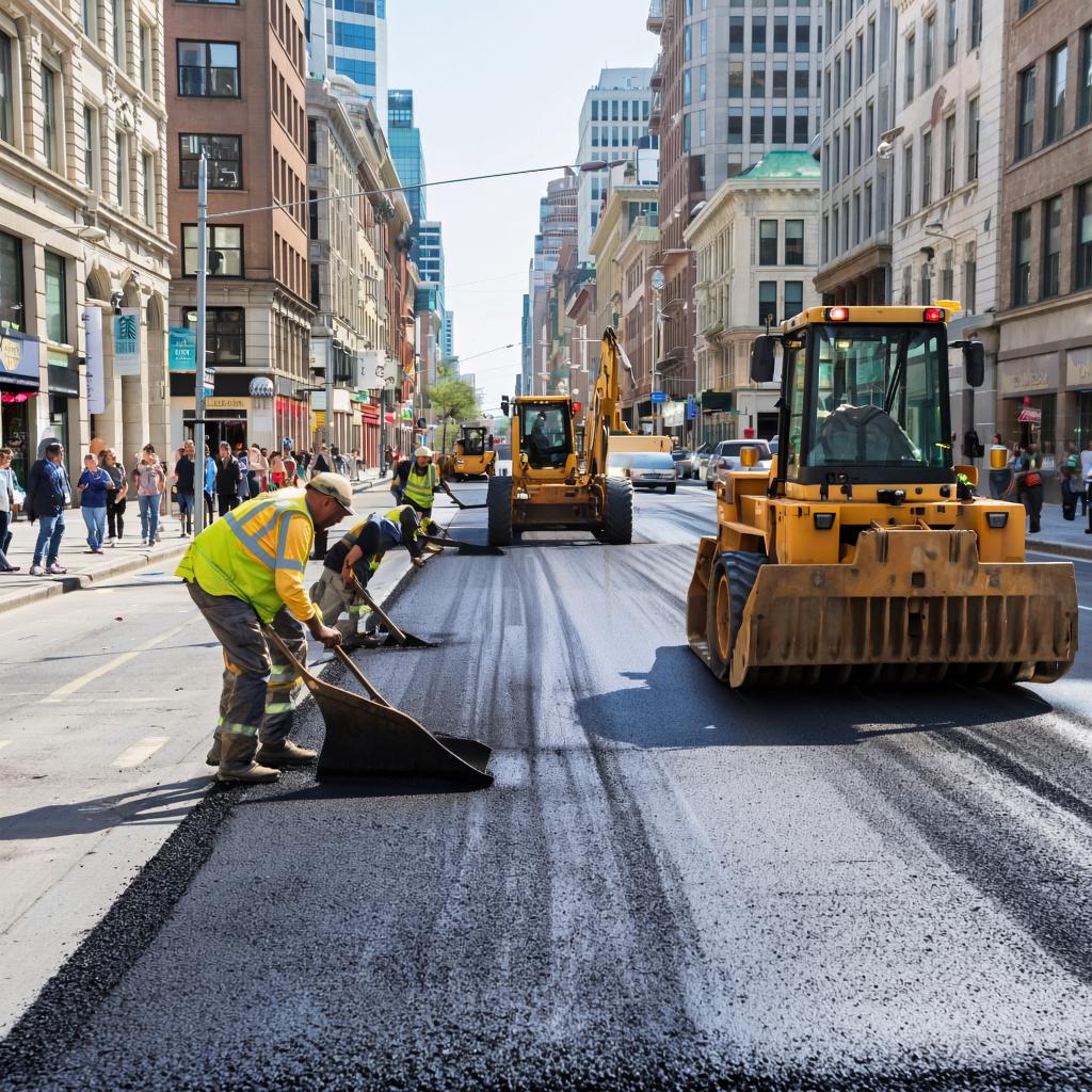 Асфальтирование улиц города: качество и сроки выполнения работ